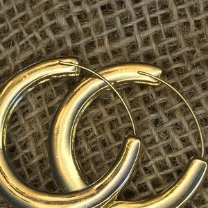 Express Vintage Gold Hoop Earrings